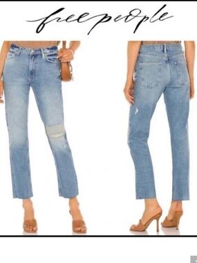 Free People We The Free Vixen Raw Hem High Rise Cigarette Jean